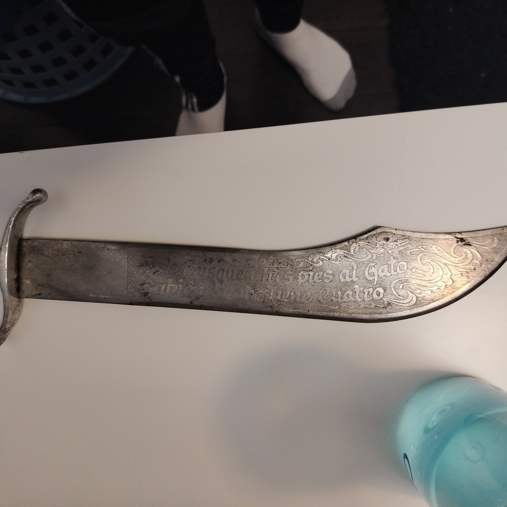 Engraved Silver Sword